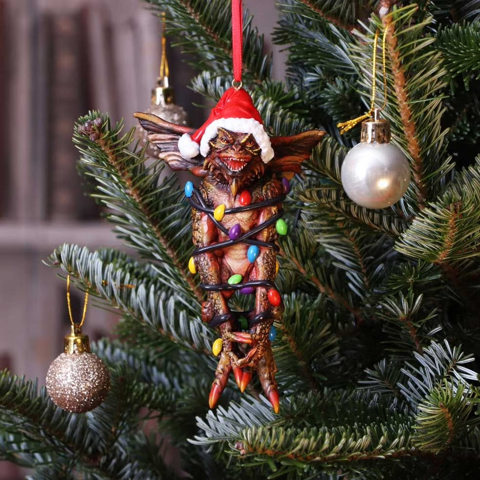 Nemesis Now Gremlins Hanging Ornament Mohawk In Fairy Lights