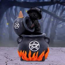 Nemesis Now Familiar Brew Backblow Incense Burner Cat Statue