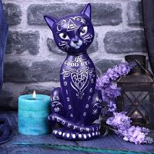 Nemesis Now Mystic Purple Kitty Statue