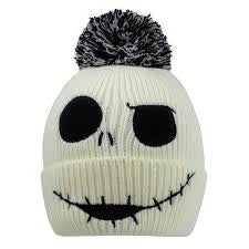 The Nightmare Before Christmas Jack Face White Beanie