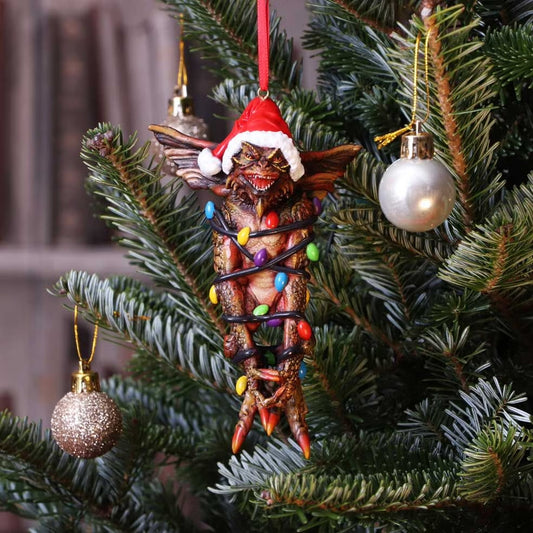 Nemesis Now Gremlins Hanging Ornament Mohawk In Fairy Lights