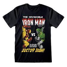 Marvel Comics Iron Man VS Doctor Doom Large T-shirt