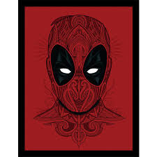 Marvel Deadpool Mandala Effect Framed Print