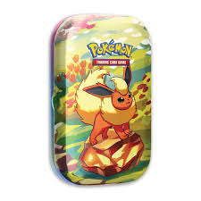 Pokémon Scarlet and Violet Flareon Prismatic Evolutions Mini Tin
