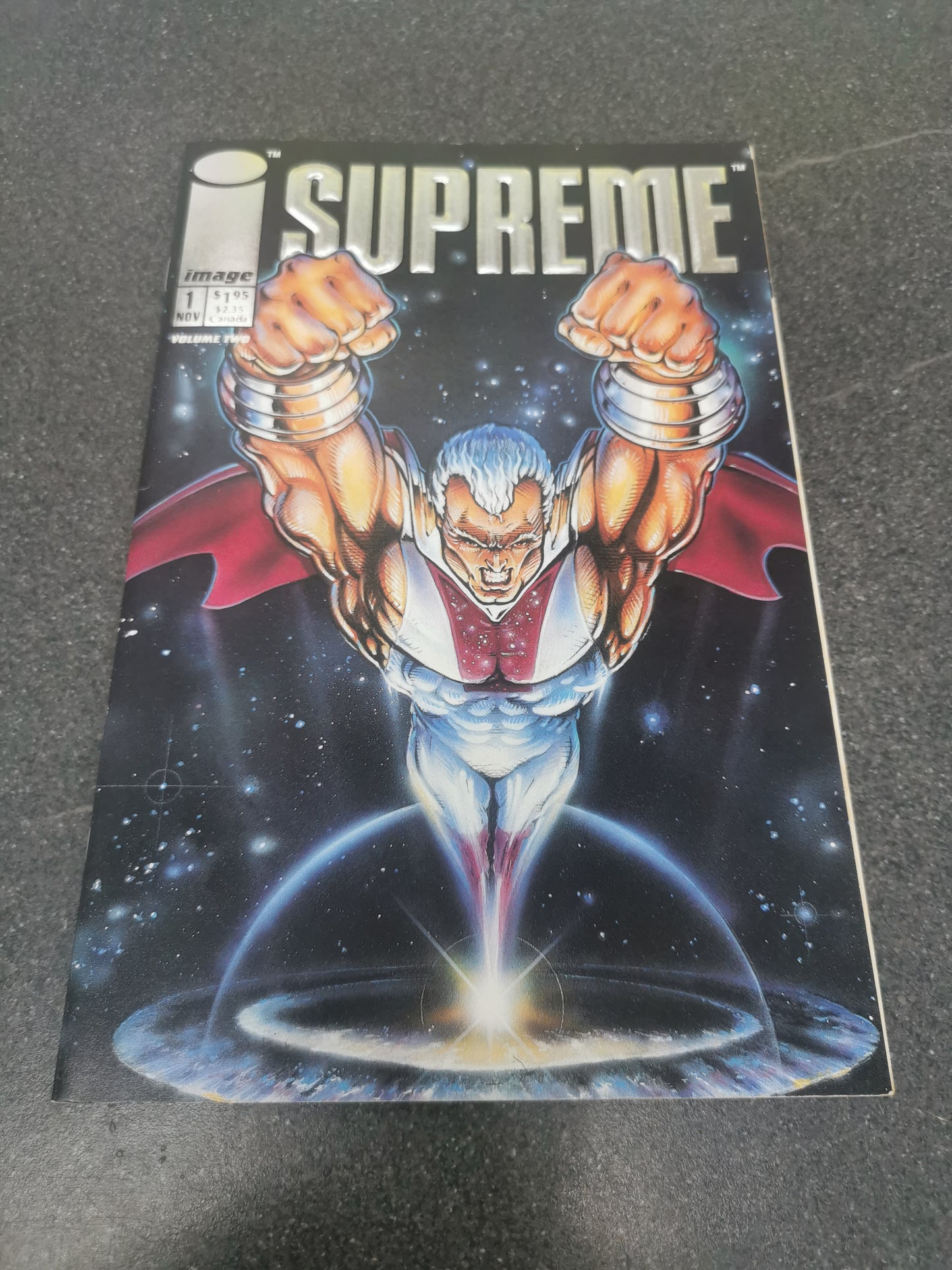 Supreme #1 1992 silver foil logo Image comics