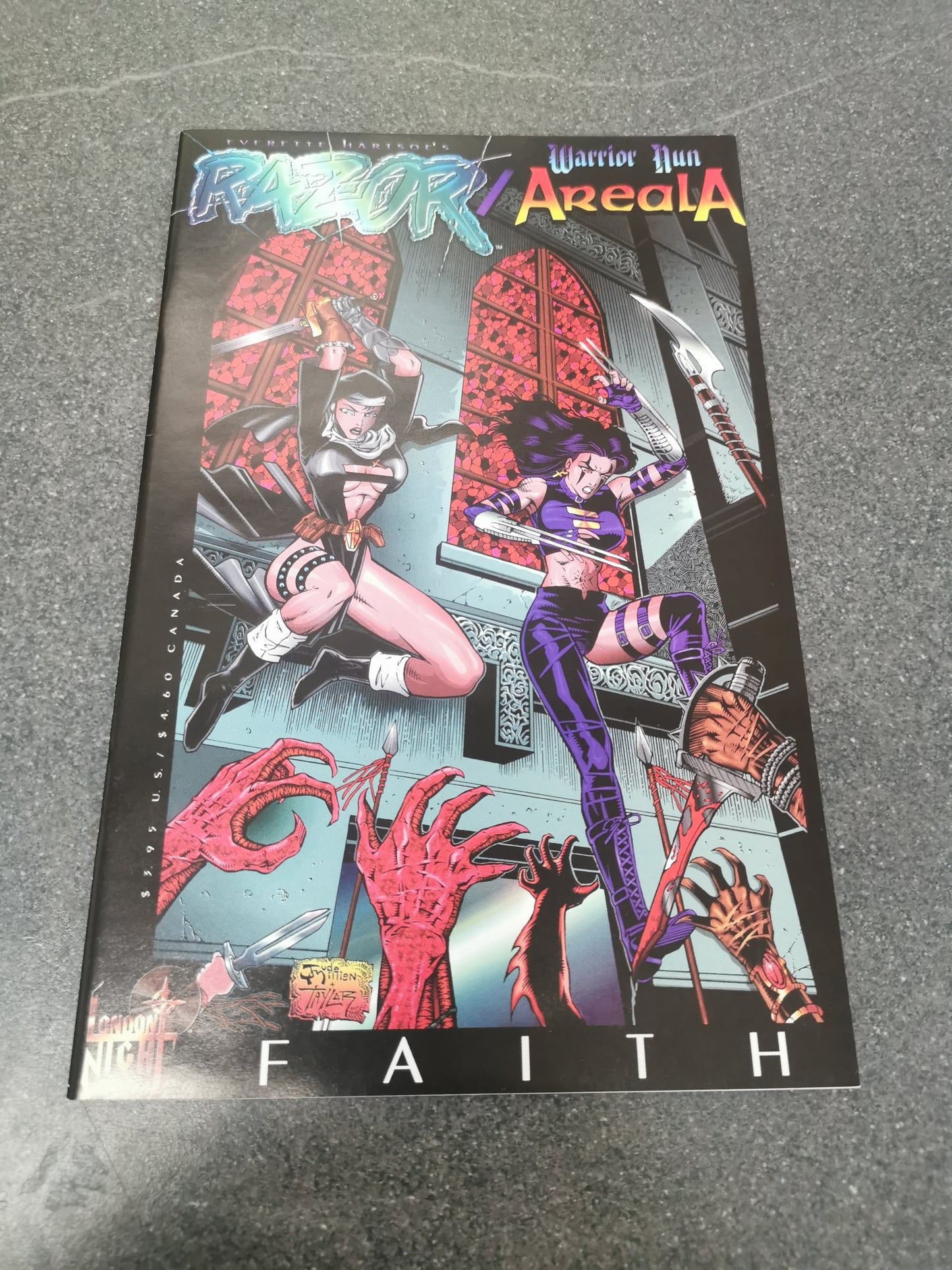 Razor and Areala Warrior Nun Faith 1996 London Night Studios comic