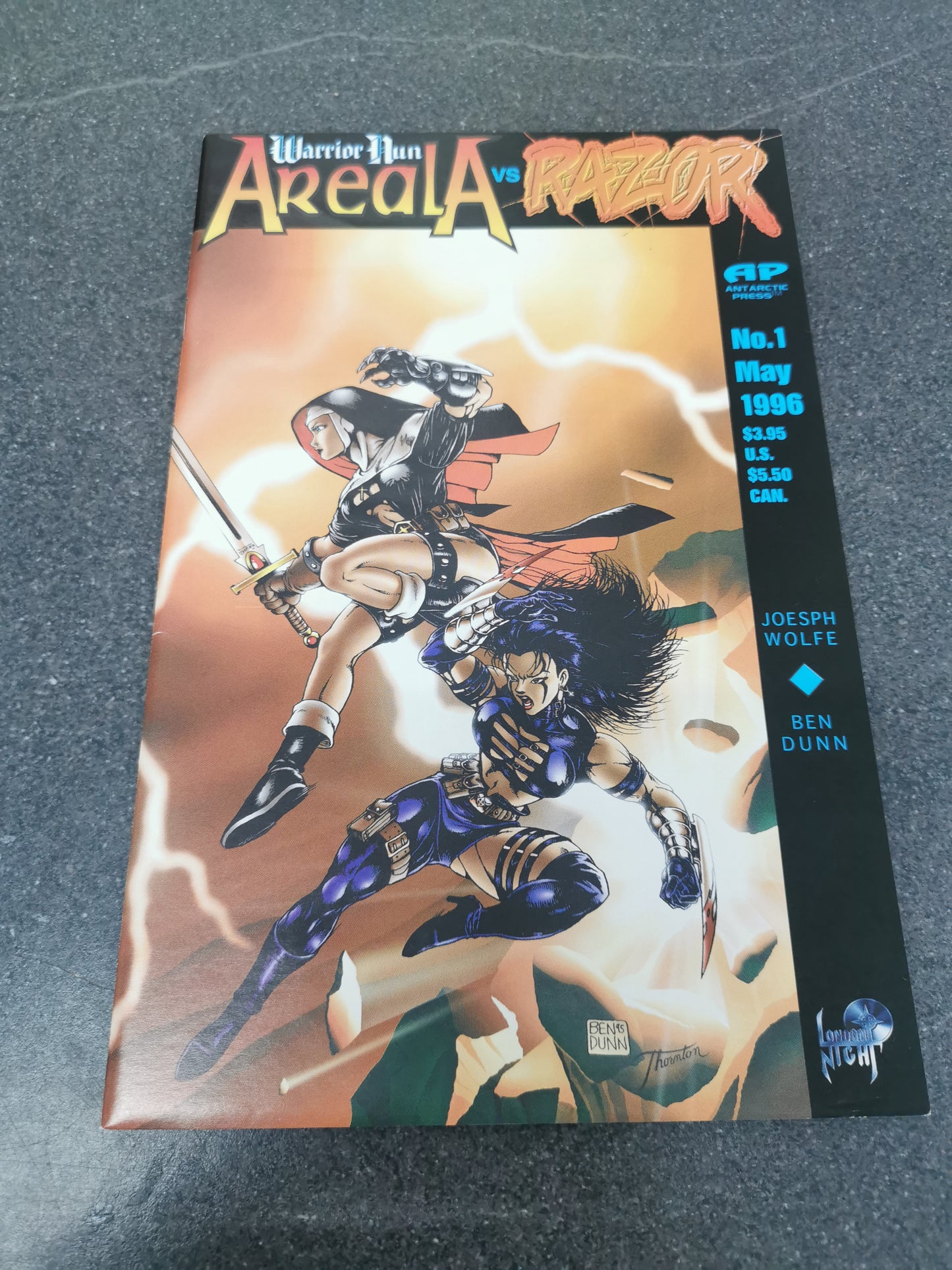 Areala Warrior Nun VS Razor #1 1996 Antarctic Press comic