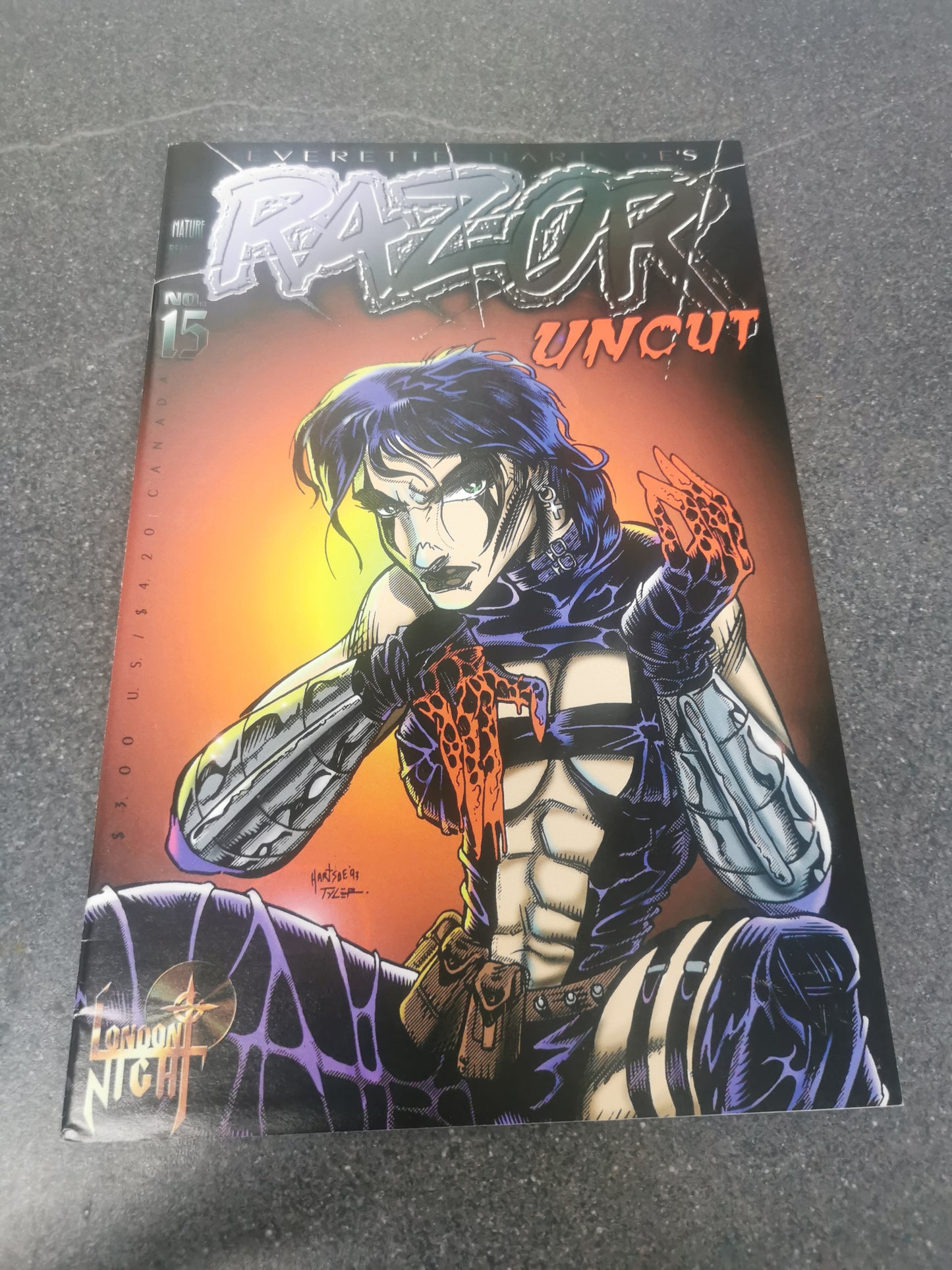 Razor Uncut #15 1995 London Night Studios comic