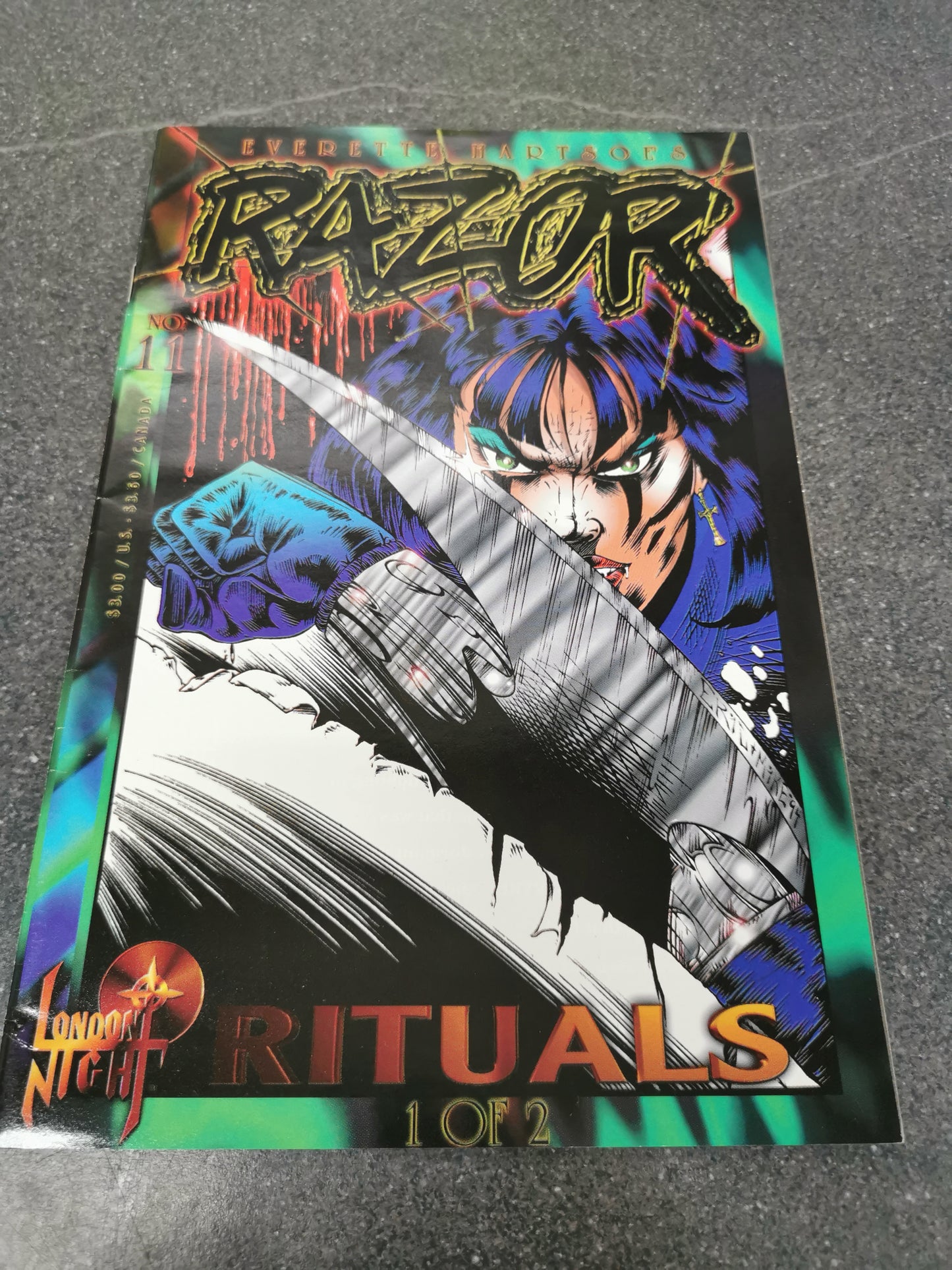Razor Uncut Rituals set of 2 #11 and #12 1995 London Night Studios comic