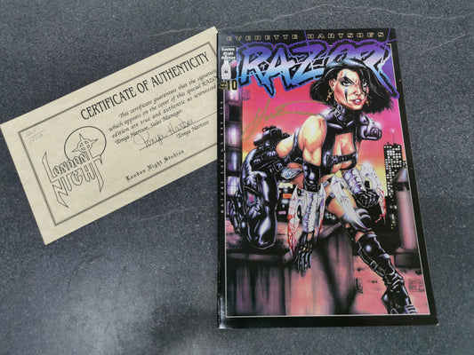 Razor #10 1994 SIGNED WITH COA London Night Studios comic