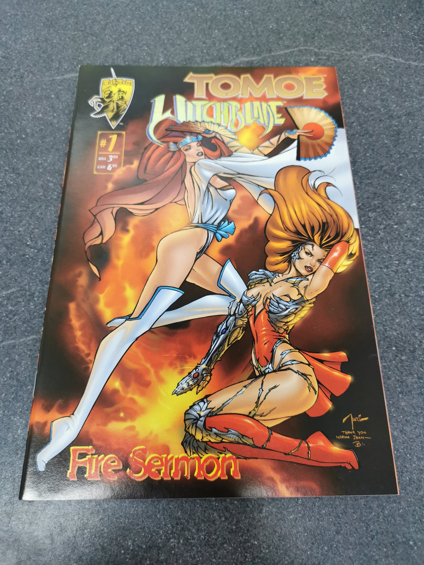 Tomoe Witchblade Fire Sermon #1 1996 one shot Crusade comics