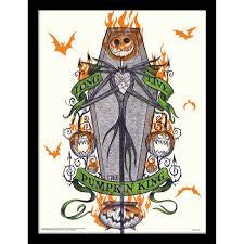 Nightmare Before Christmas Jack Skellington Framed Print