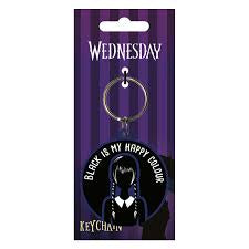 Wednesday Black Is My Happy Colour Keychain