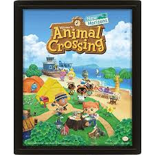 Animal Crossing 3D Framed Print