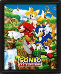 Sonic 3D Framed Print