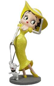 Betty Boop Yellow Glitter Dress With Pudgy