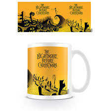 Nightmare Before Christmas Graveyard Yellow Mug