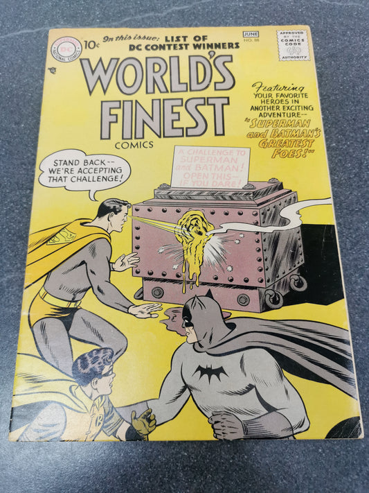 Worlds Finest #88 1957 1st Joker and Luthor team up DC comic