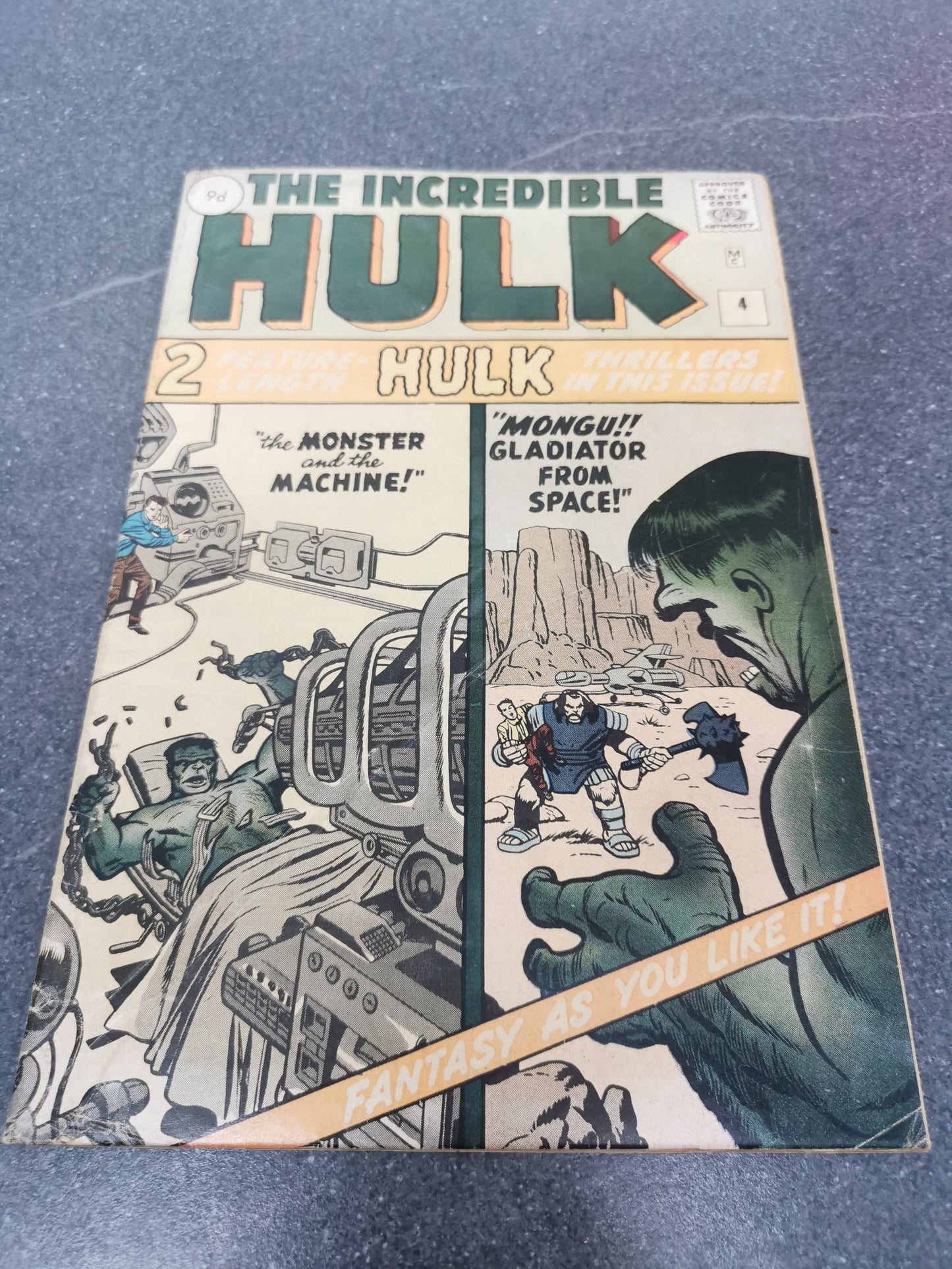 Incredible Hulk #4 1962 Rare Zenith Publishing comic