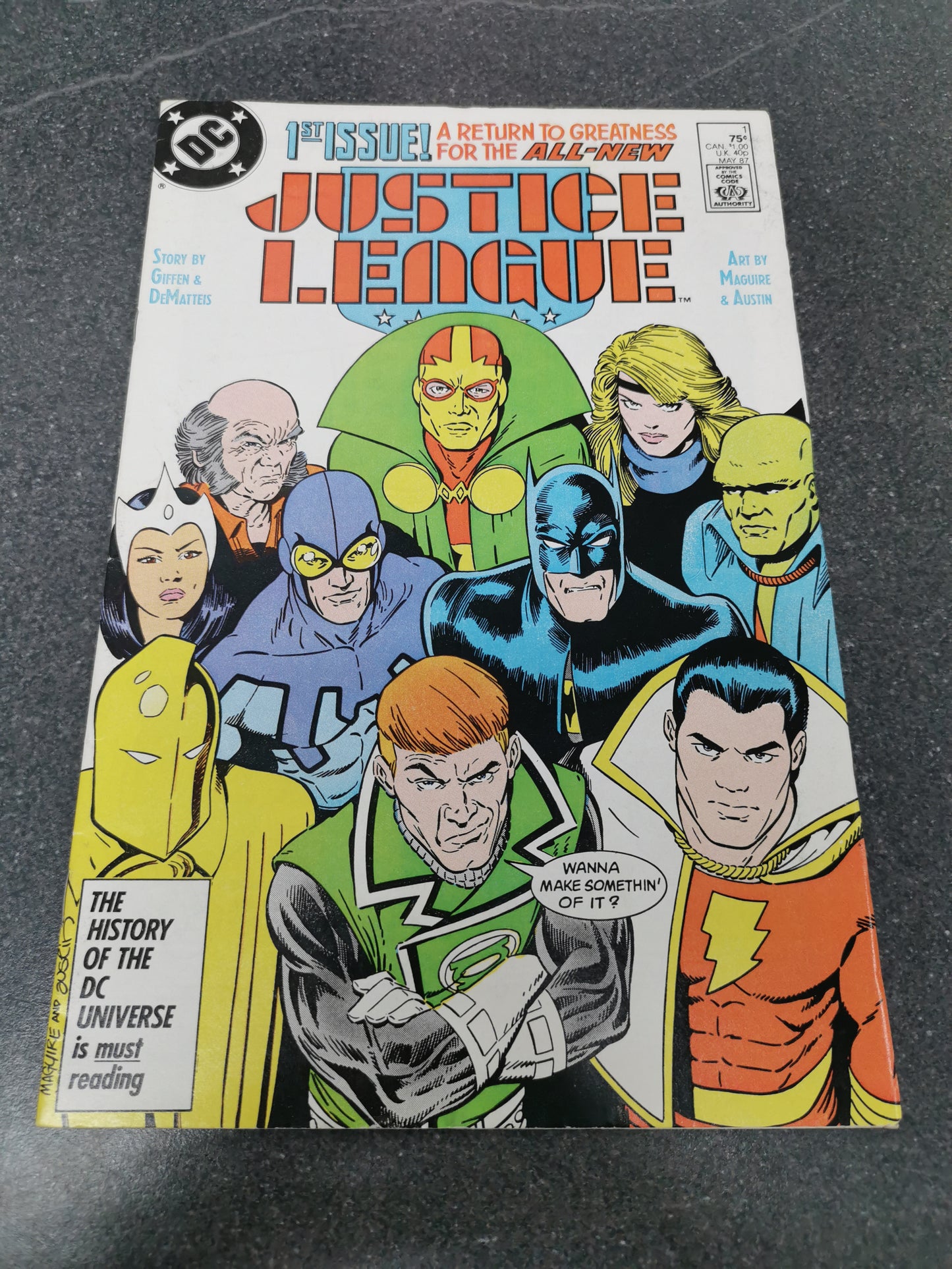 Justice League #1 1987 1st appearance of Maxwell Lord DC comic