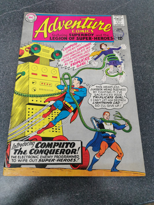 Adventure Comics #340 1966 1st appearance of Computo DC comic