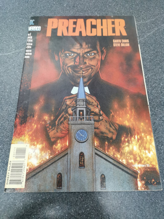 Preacher #1 1995 1st appearance of Jesse Tulip Cassidy DC Vertigo comic