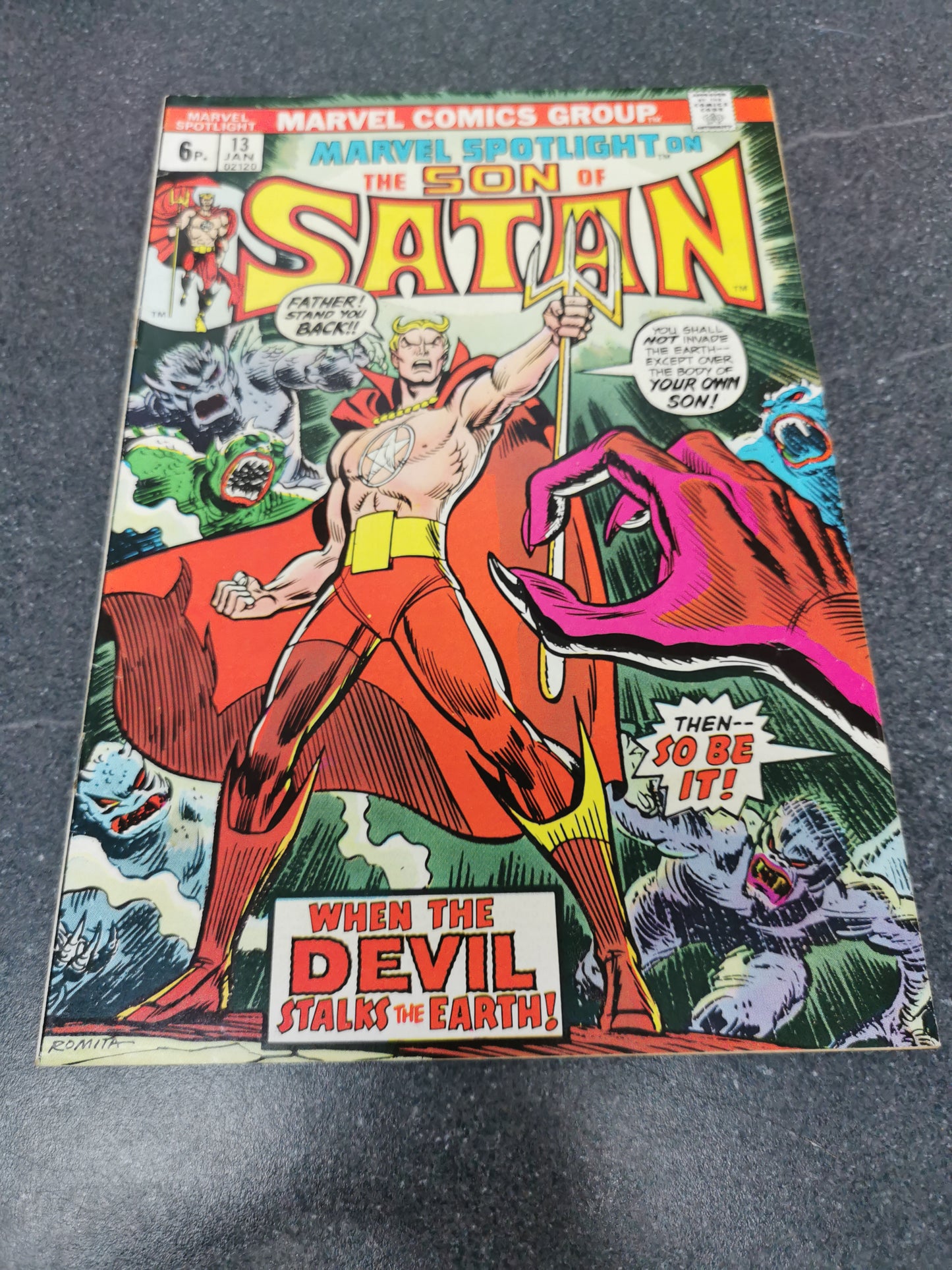 Marvel Spotlight #13 1974 Origin of Son of Satan Marvel comic