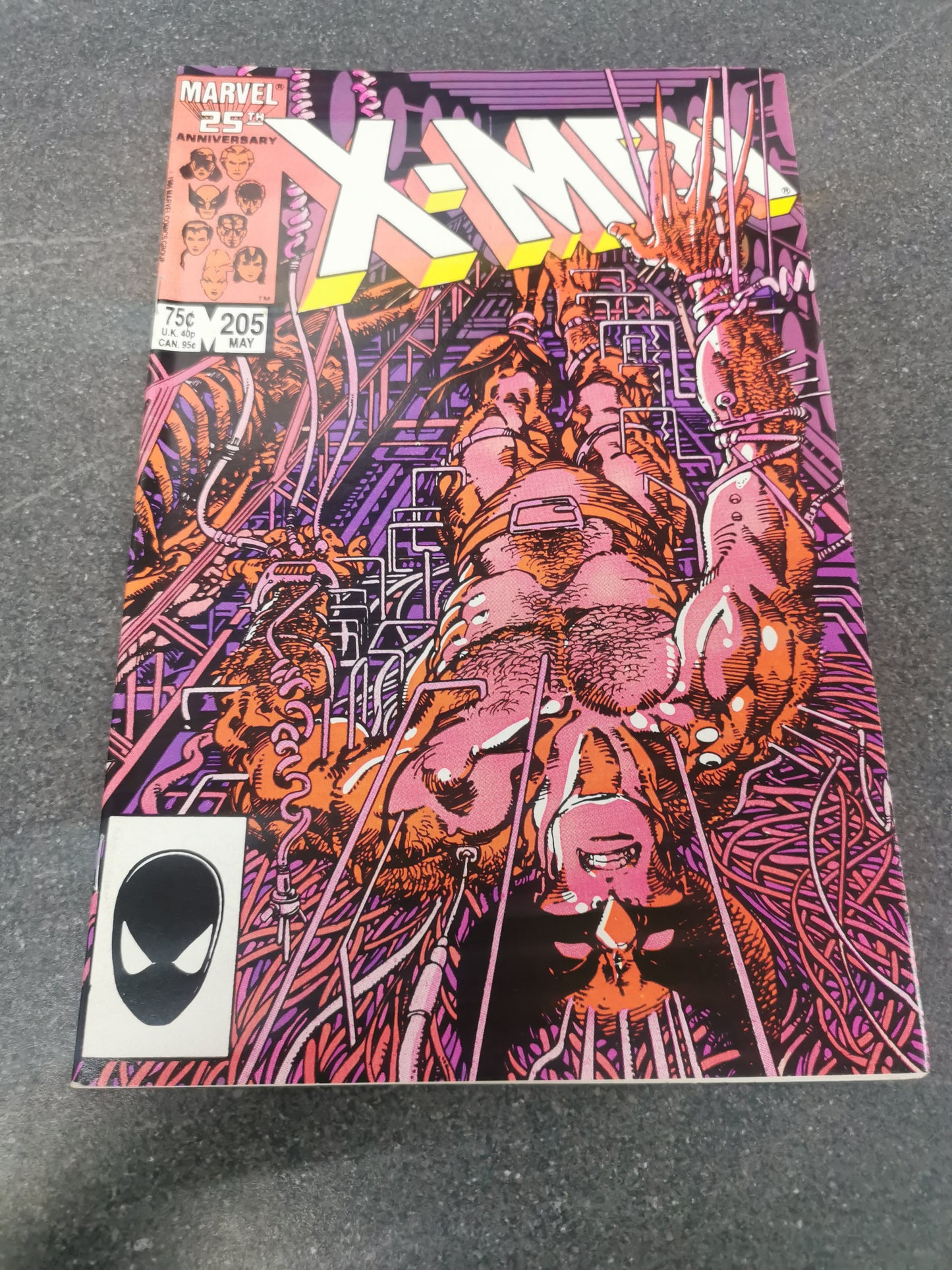 Uncanny Xmen #205 1986 origin of Lady Deathstrike Marvel comic