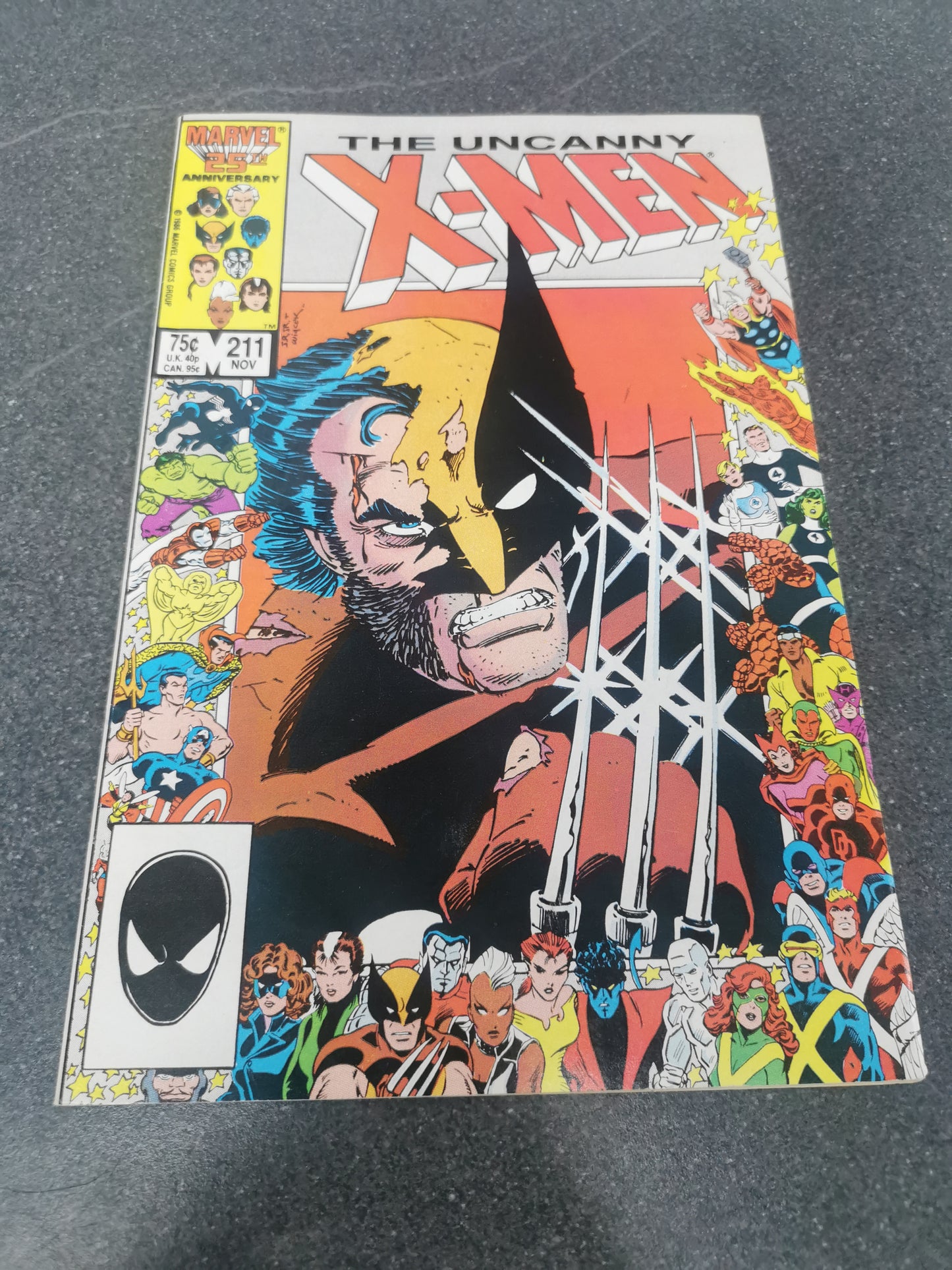 Uncanny Xmen #211 1986 1st sppearance of the Marauders Marvel comic