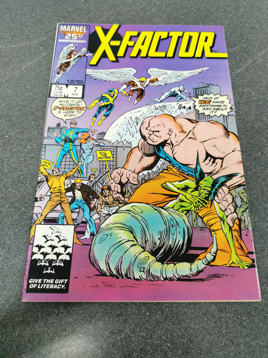 Xfactor #7 1986 1st appearance Skids and Glowworm Marvel comic