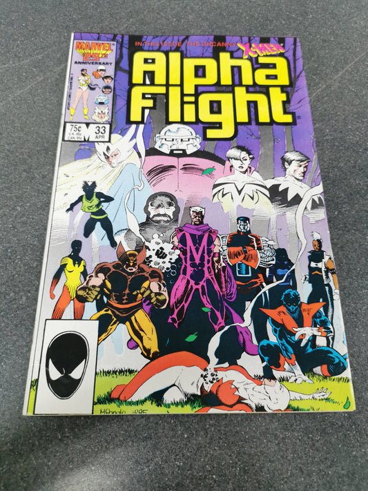 Alpha Flight #33 1986 1st appearance of Lady Deathstrike Marvel comic