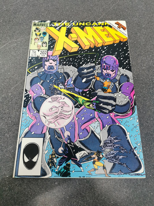 Uncanny Xmen #202 1986 Marvel comic