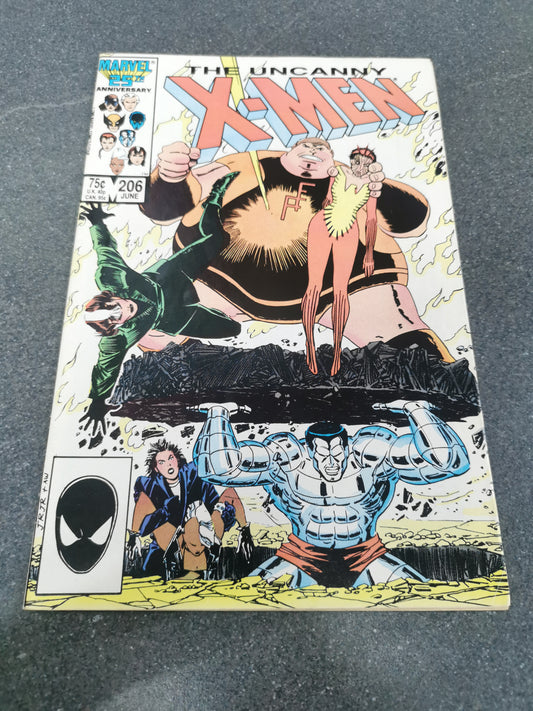 Uncanny Xmen #206 1986 Marvel comic