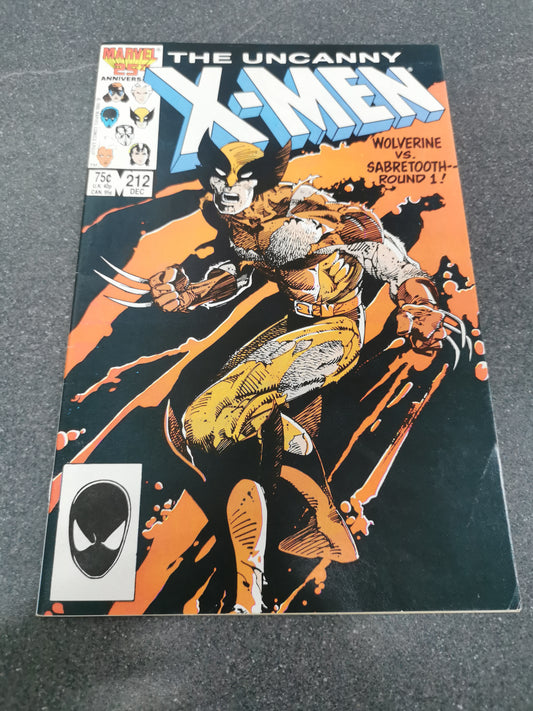 Uncanny Xmen #212 1986 Marvel comic