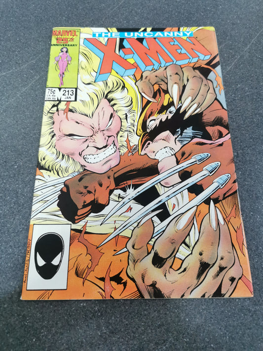 Uncanny Xmen #213 1987 Marvel comic